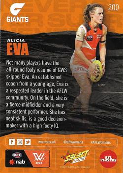 2021 Select AFL Footy Stars #200 Alicia Eva Back